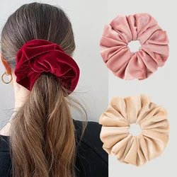 Fasce per capelli in flanella Scrunchie grandi personalizzate 17cm Scrunchies per capelli in velluto oversize fasce elastiche per capelli per le donne