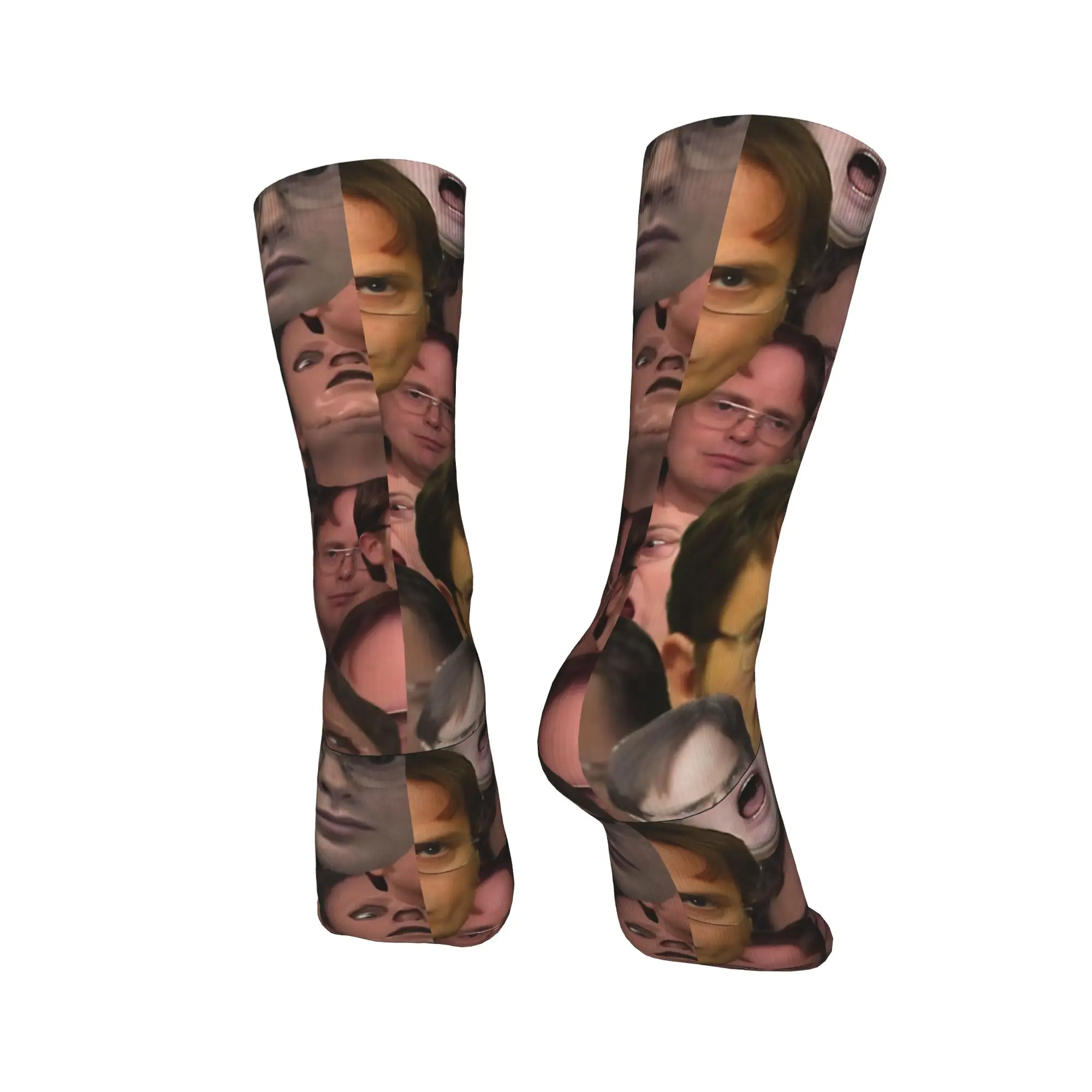 Medias Dwight Schrute, calcetines divertidos con gráficos de oficina, calcetines antideslizantes de otoño, calcetines suaves de escalada para hombres y mujeres