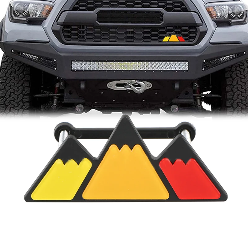 3 Colors Grille Badge Emblem for Toyota TRD 4Runner 2018 2019 Car Tri Color Grill ABS Badge Car Exterior Accessories