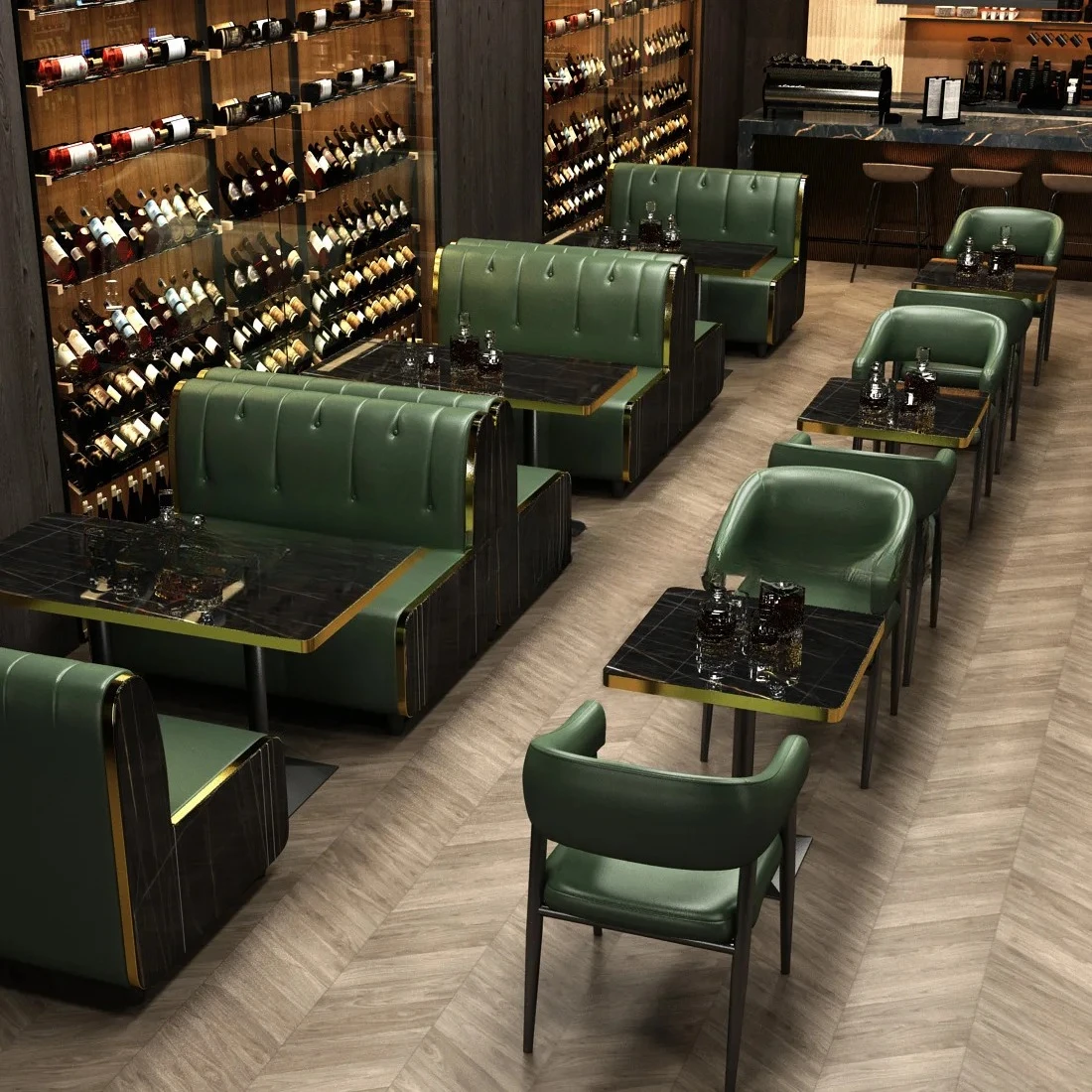 

Bar Clear Bar Booth Sofa BBQ Hotel Western Restaurant Cafe Dessert Burger Milk Tea Shop Industrial Style Table And Chairs