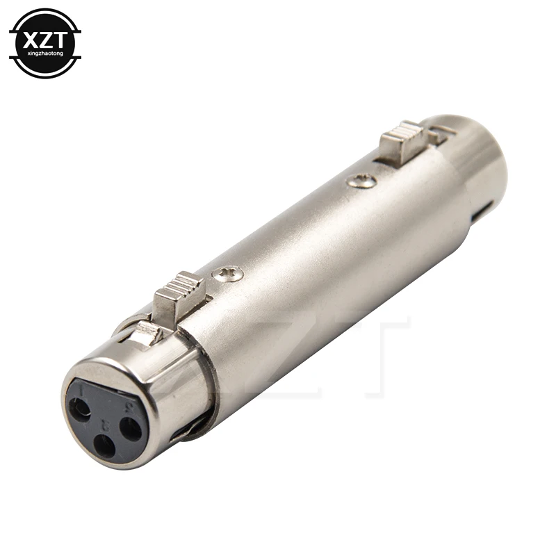 Nowy 3 PIN XLR żeńskie do XLR gniazdo Jack mikrofon Autio konwerter kabel głośnikowy Extender adapter łącznik