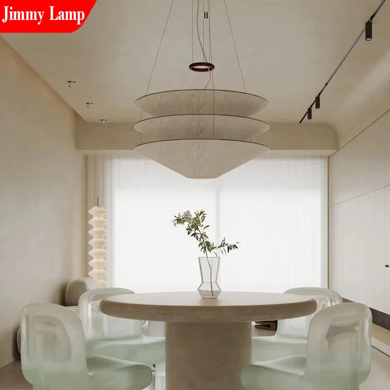 

Скандинавская белая бумага Dupont, креативная люстра для гостиной, столовой, спальни, подвесной светильник, ресторан, бар, подвесной светильник