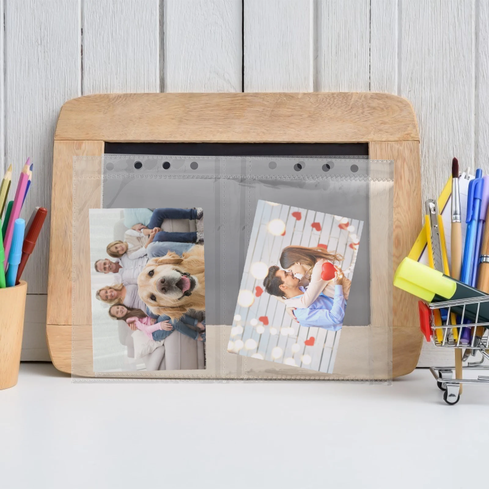 

1 pc Plastic Display Booklet Transparent Cover For Game Picture Id Certificate Storage Album Page Stationery Organizer Document