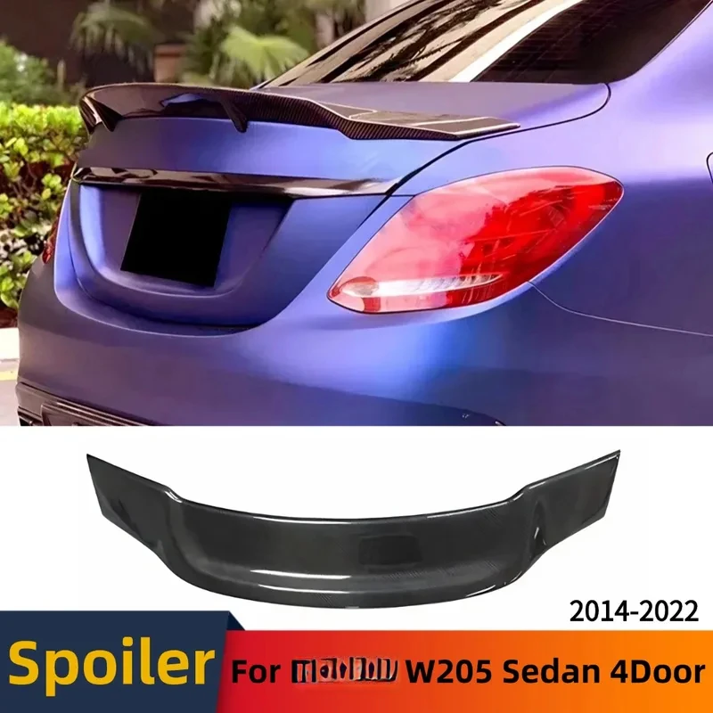 

For C Class W205 4Door C180 C200 C250 C300 C450 C43 Sedan 2014-2022 Rear Spoiler Wing Sp Tuning Body Kit