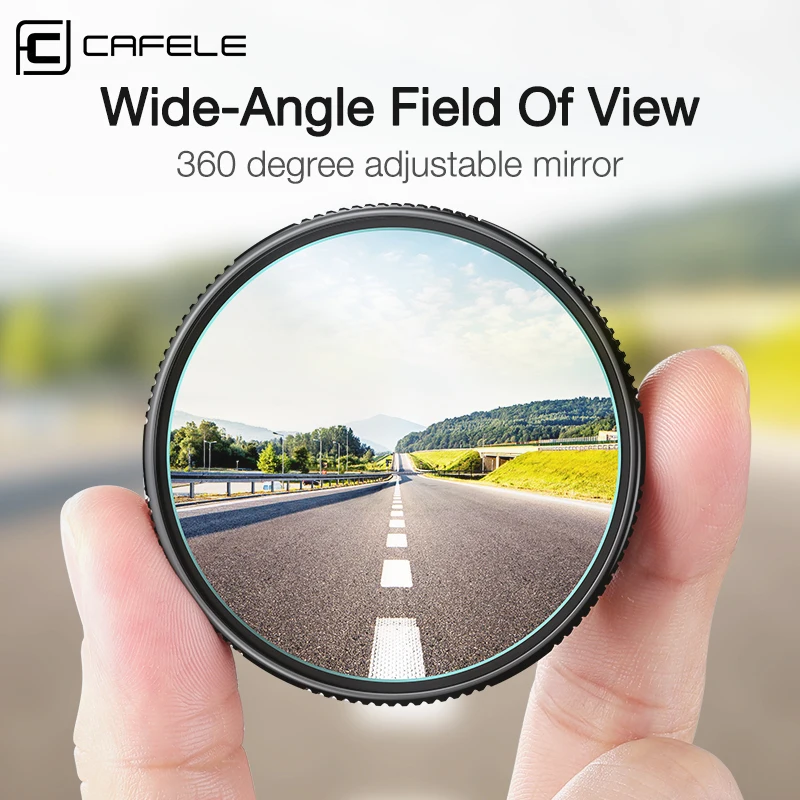 2pcs Car Rearview Mirror HD Blind Spot Mirrors 360-Degree Wide Angle Car Round Convex Mirror Adjustable With Screw sucker