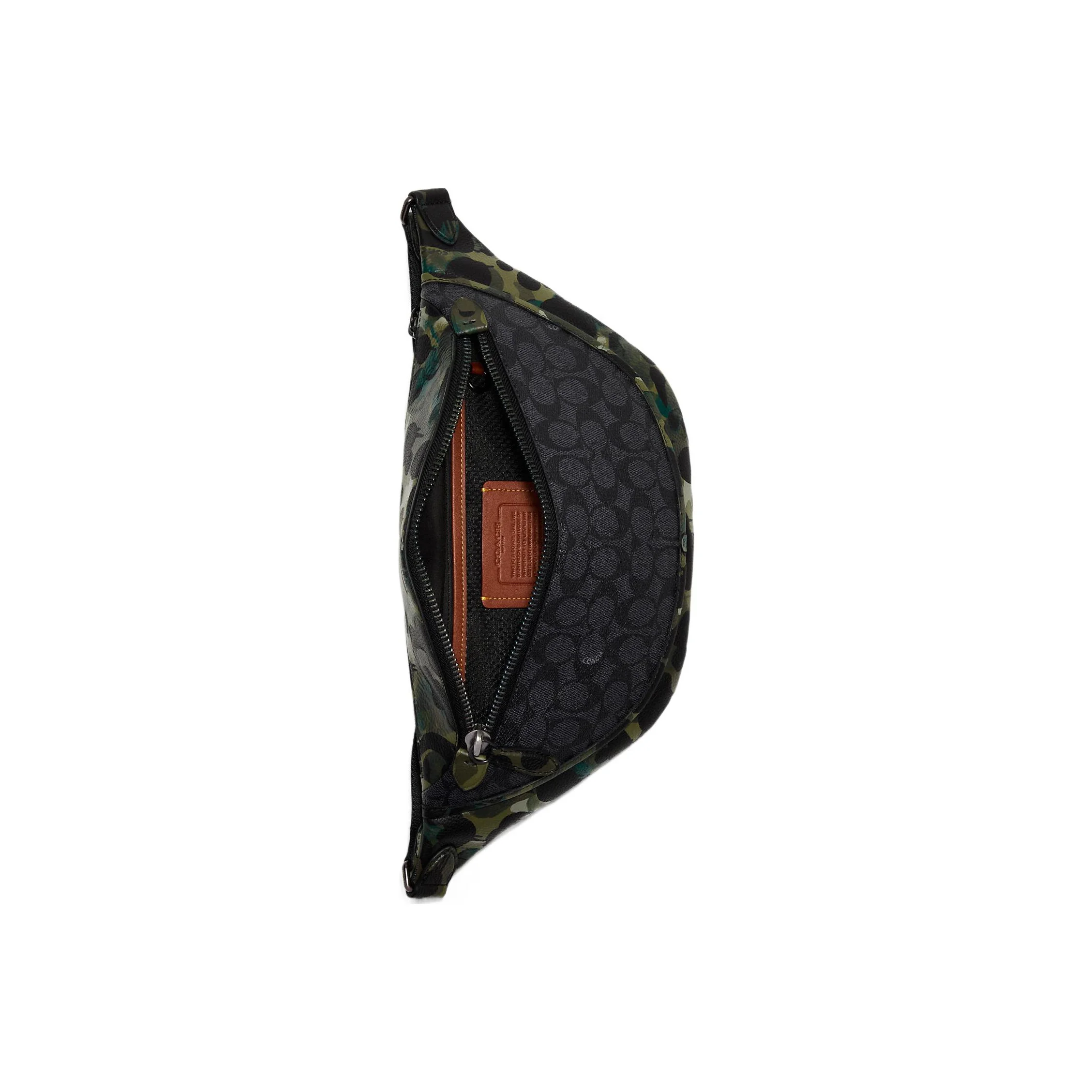 COACH Canvas With Pebbled Leather Sling Bag, Fanny Pack Large Men's Black C9730-A5F view 5