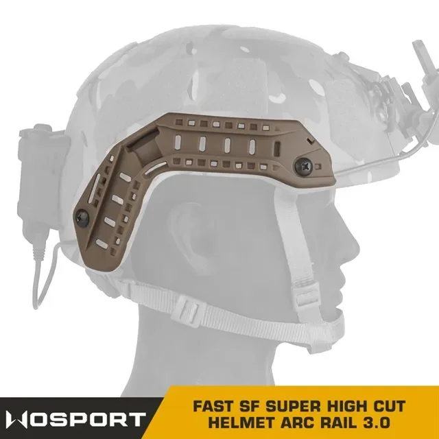 Tactical FAST SF SUPER High Cut Helmet Side Guide Rail ARC 3.0 Helmets Mount Rail Hunting Shooting CS Accessories