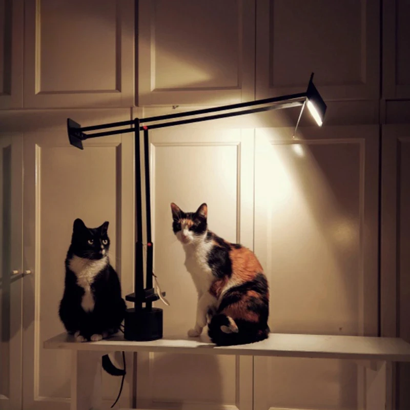 

Danish Designer with Switch Mechanical Rocker Industrial Table Lamps Living Room Bedroom Black Wrought Iron Reading Desk Lights