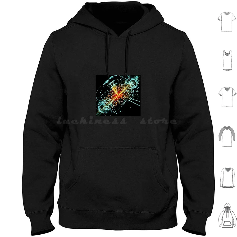 

Higgs Event At Cern's Lhc Hoodie Cotton Long Sleeve Higgs Boson Physics Science Lhc Large Hadron Collider Cern Simulation