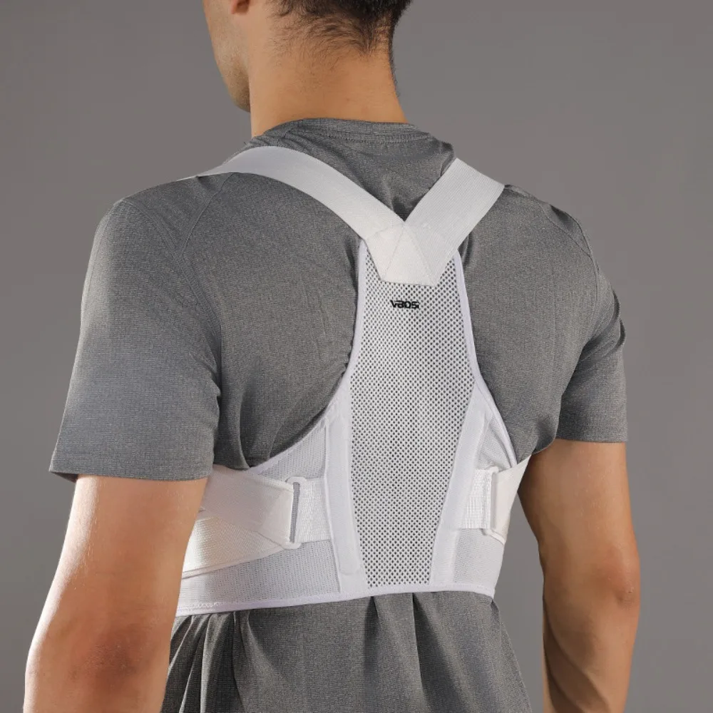 New Polyester Spandex Posture Corrector Black White Pink Adjustable Back Support Shoulder Brace Prevents Slouching Belt