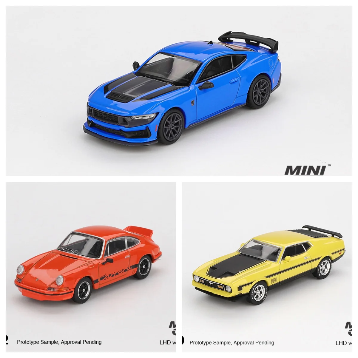 

MINIGT 1:64 Ford Mustang Mach1 Grabber Porsche 911 Carrera RS 2.7Tangerine Ford Mustang Dark Horse 2024, синий захват