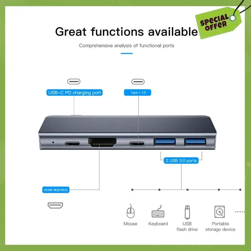 leading-ebe-7-em-1-tipo-c-hub-usb-c-para-4k-compativel-usb-30-sd-tf-pd-divisor-de-carregamento-rapido-usb-c-docking-station
