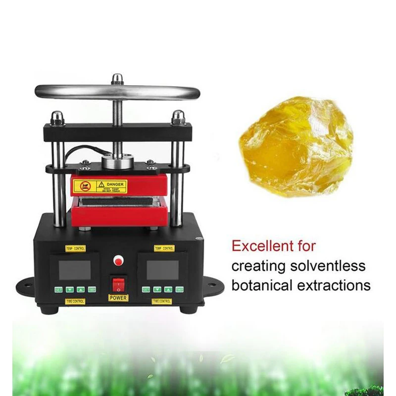 CK220 Manual Rosin Press 110V/220V/800W High Pressure Heat Exchanger Top And Bottom Plate Hot Press Rosin Extraction Tool