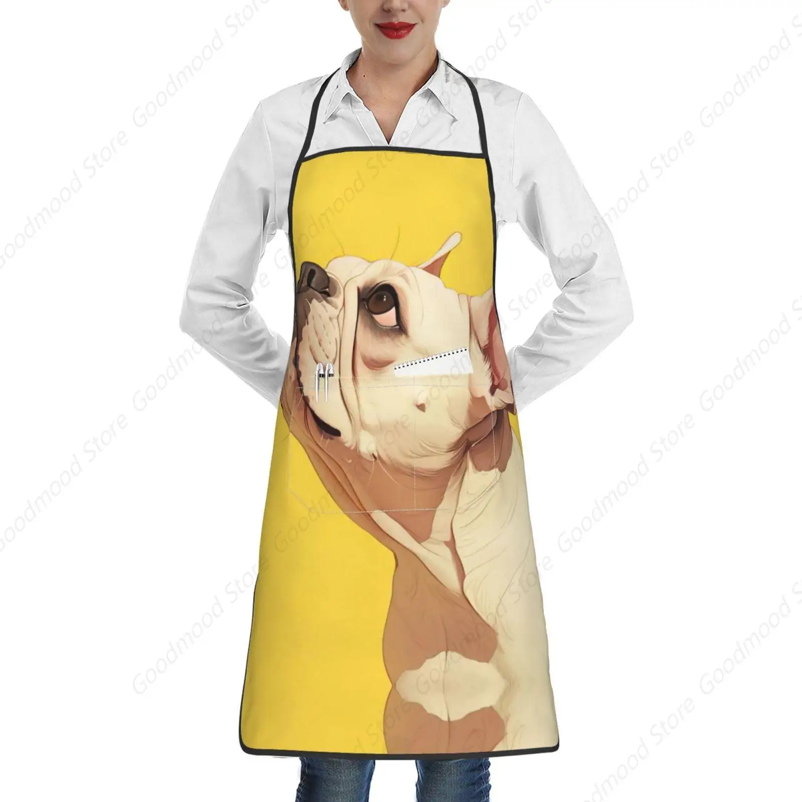 animal dog french bulldog Print Kitchen aprons Men Women Personalized Chef Bakers Apron for Cooking Baking Apron