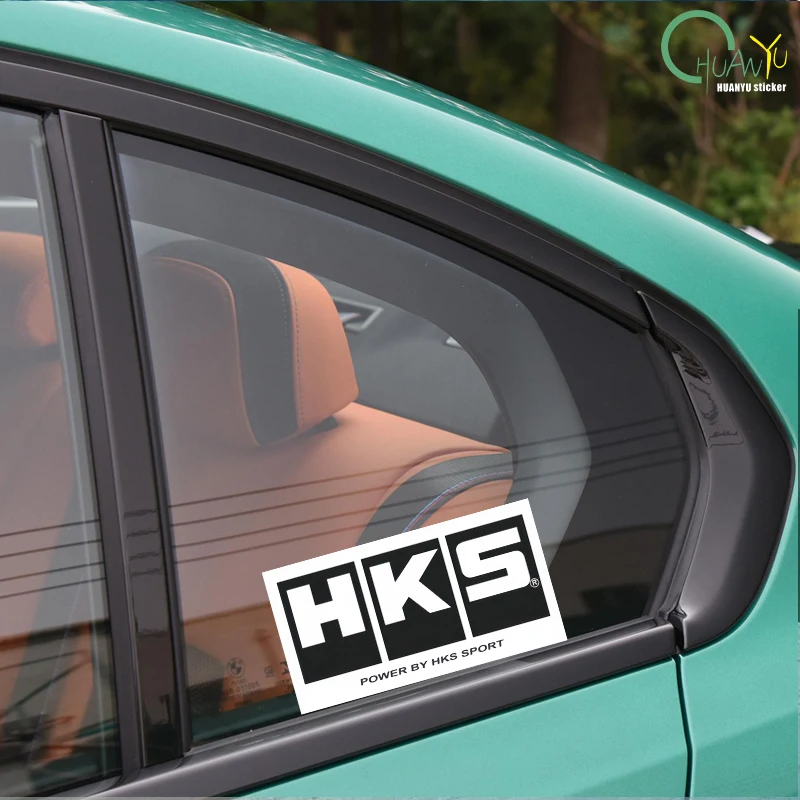 HKS-ملصقات عاكسة متقدمة للسيارة المعدلة ، JDM ، الباب والجسم ، الخدش والغطاء ، ملصق زجاجي خلفي