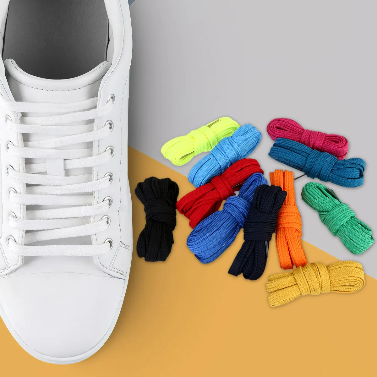 

12 Pairs Colored Shoelaces Replacement Flat for Sneakers Boots Athletic Shoes 10 Colors Long Short Laces Accessories