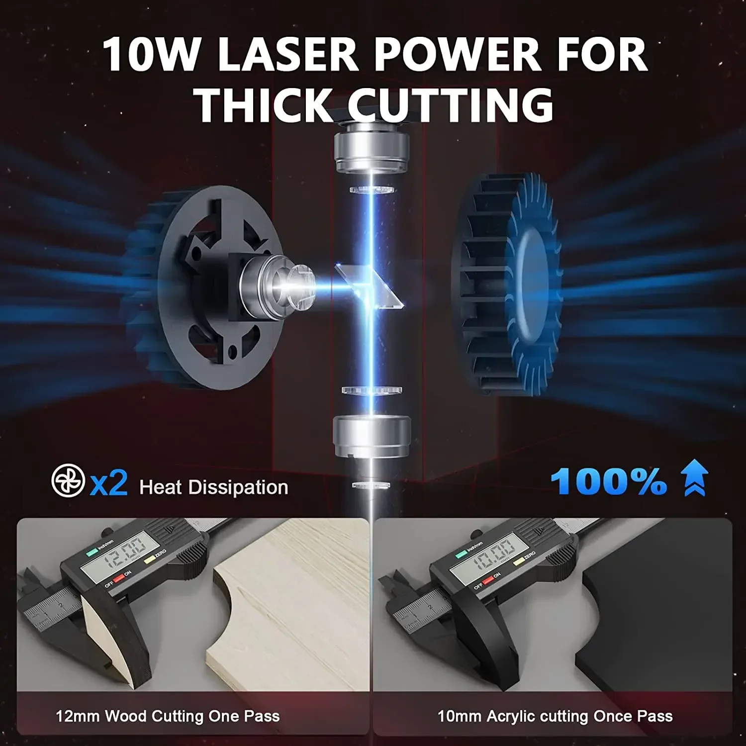 Laser Master 3 LE 10W Power Air Pump Rotary Roller Engraver Cutter App Offline Engraving Machine Metal  Assist Nozzle