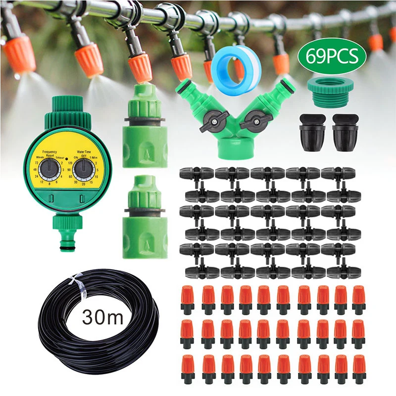 Double Dial Code Dry Battery Motor Valve Water Timer Automatic Garden Watering System Water Drip Irrigation System