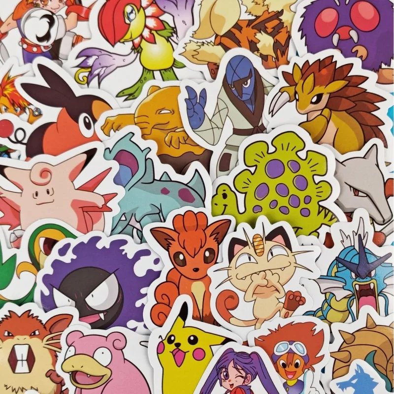 24パック-ロット漫画ポケモンステッカーかわいい動物スクラップブックdiy日記装飾文房具ステッカーアルバムスティックラベル