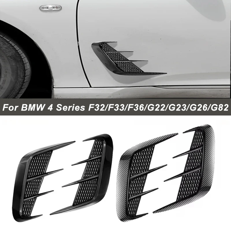 Shark Gills Side Fender Sticker Simulation Air Intake Trim For BMW 4 Series F32 F33 F36 G22 G23 G26 G82 Body Accessories