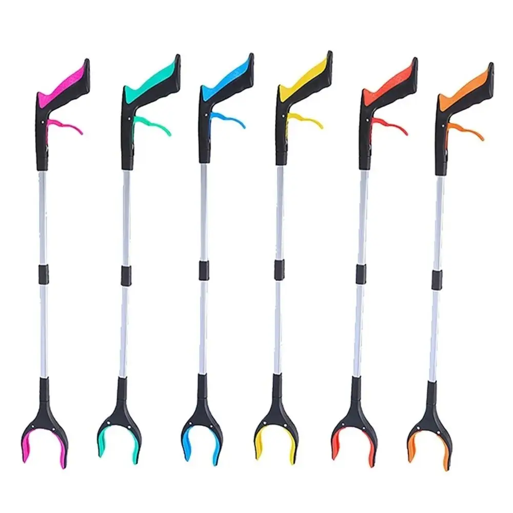 Recogedor de basura plegable, fácil de sostener, ligero, plegable, seguro con recogedor de basura de mango largo