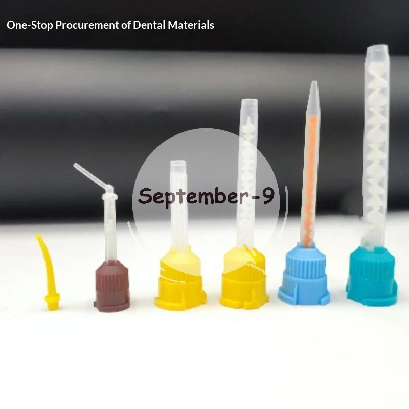 Disposable 1:1 Dental Mixing Tips 1 Set Soft Silicone Rubber Impression Mixing Heads for Clinical Use