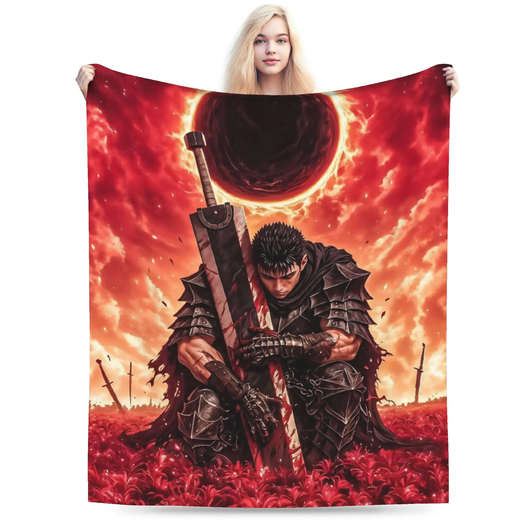 Berserks Blanket  Super Soft Funny Plush Throw Blanket For Girls Boys Couch Bed Flannel Bedspread Bed Cover
