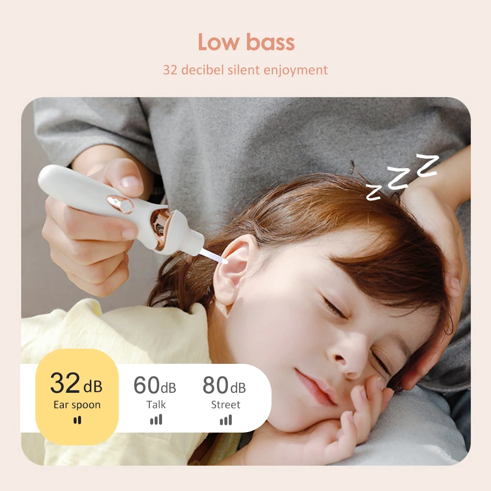 Electric Ear Cleaner Luminous Visual Ear Wax Removal Device Safe Rechargeable Children Adult Suction Ear Spoon Cleaning Tool