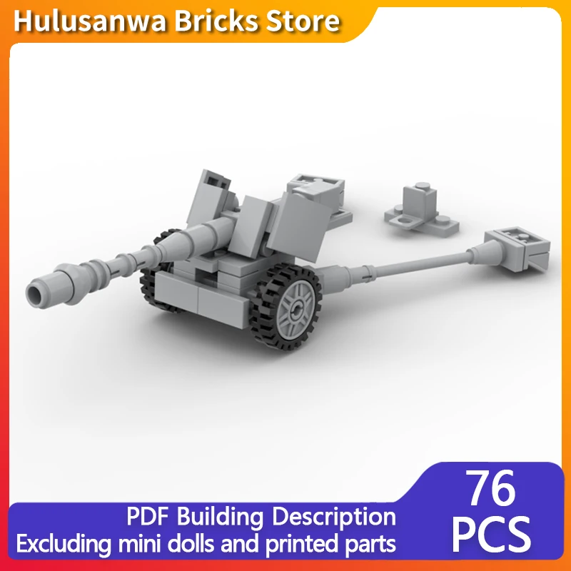 

Panzer Ernhrkanone 40, модель противотанкового пистолета времен Второй мировой войны, MOC, строительные кирпичи, военное оборудование, модульные технологии, подарки, праздничные детские игрушки