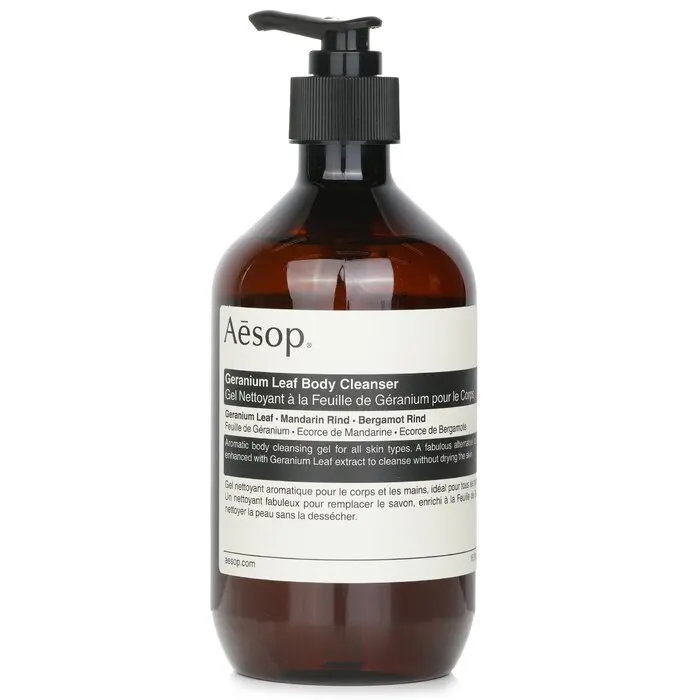 

Aesop Geranium Leaf Body Cleanser 500ml/17.9oz, For All Skin Types To Cleanse Without Drying, Original Aesop Body Wash Body Care