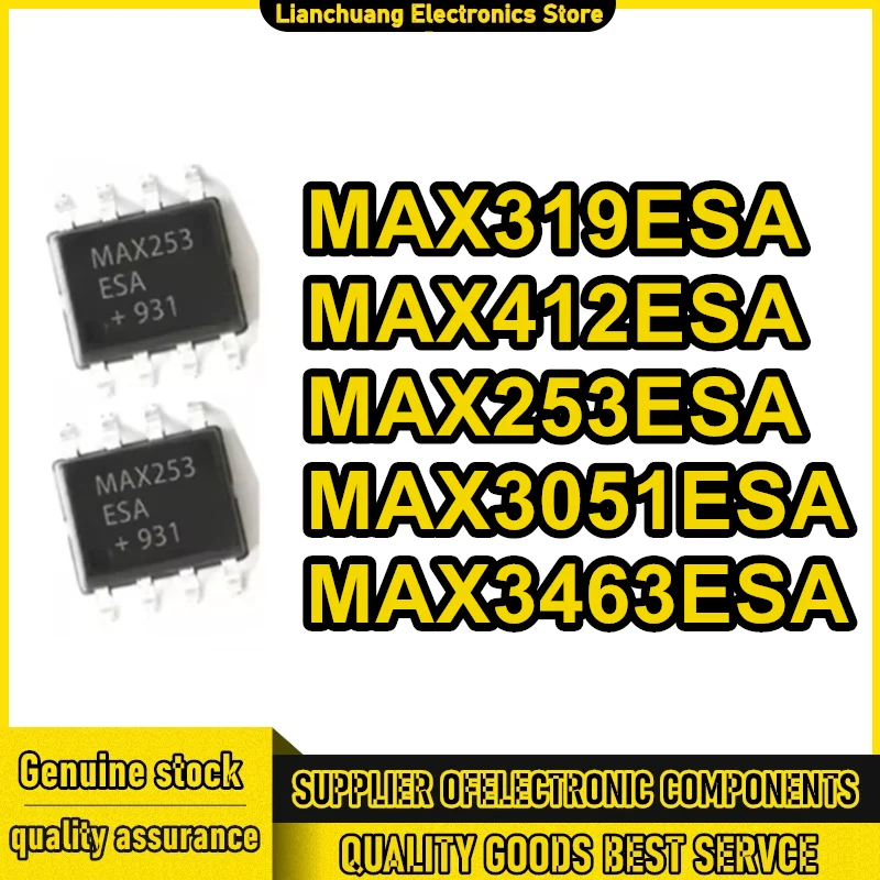 10PCS MAX253ESA MAX319ESA MAX412ESA MAX3051ESA MAX3463ESA SOP-8 IC Chip 100% New Original in stock