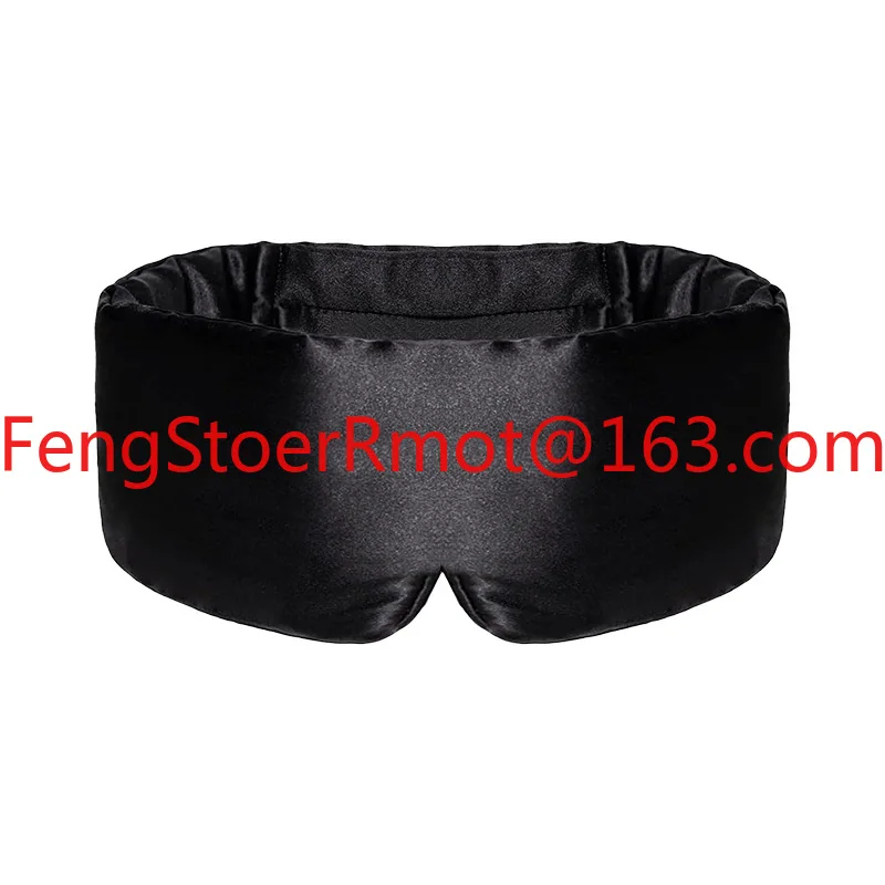 Silk Sleeping Mask Soft No Pressure Sleeping Mask Silk Adjustable Wide Velcro Ear Muffs and Knee Pads Soft Padded Sleeping Mask