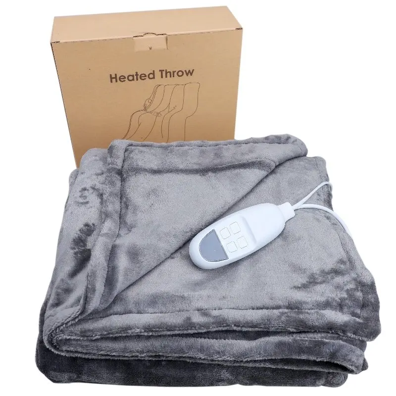 low voltage electric blanket throw home-use electric heated washable soft fleece blanket electric blankets for winter