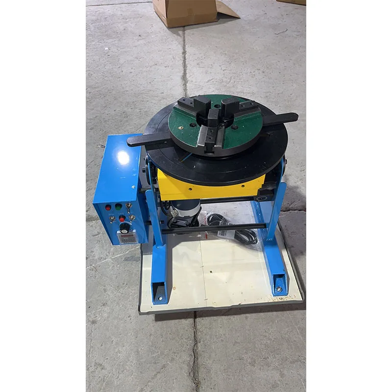30kg Timing Positioner Welding Turntable Small Rotary Welding Positioner with 300mm Extended Chuck for Industrial Workshop