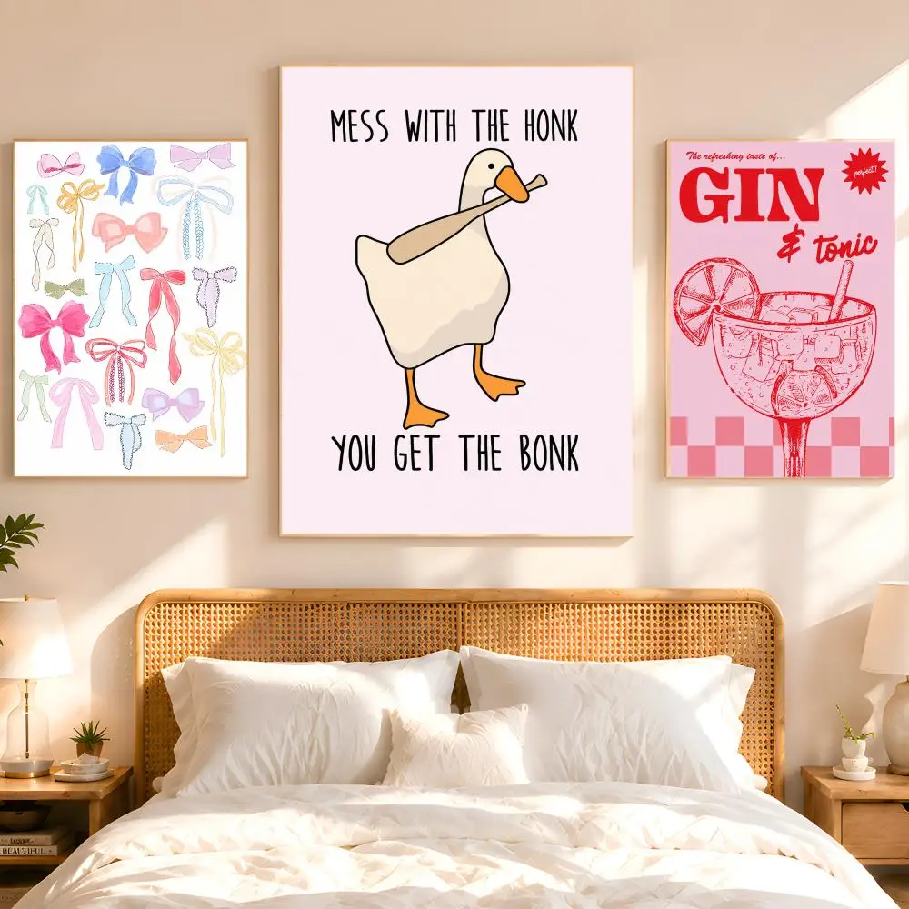 Fun Pink Quote Prints Poster Home Living Bed Room Bar Hallway Sticky Wall Art Printing Aesthetic Decor