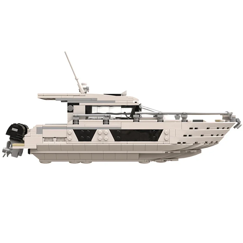 Technical Moc Bricks Boat Model Outboard Motor Yacht Modular Building Blocks Gifts Toys For Children DIY Sets Assembling Model