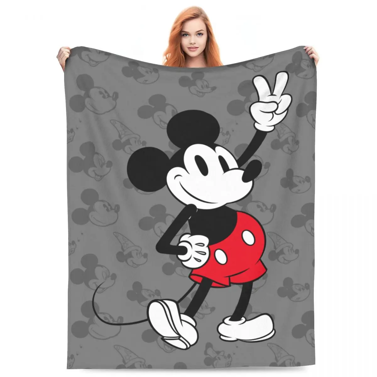 

Mickey Mouse Blanket Unique Design Gifts for Fans Kids Adults Cartoon Throw Blanket Soft Cozy