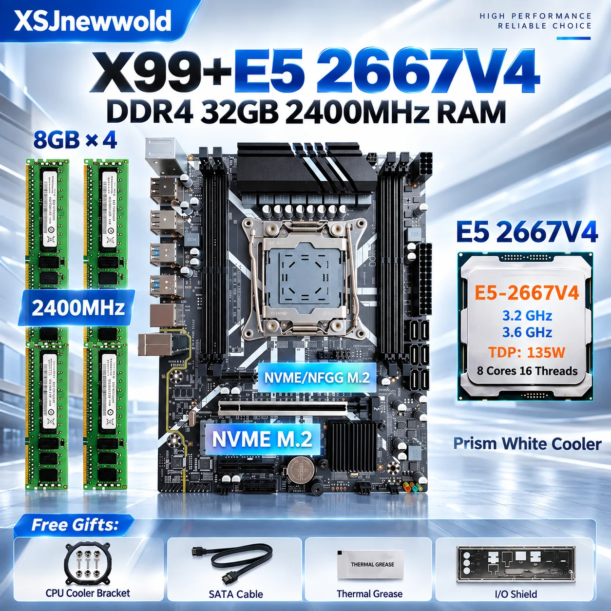 Pc Gaming Xeon - Kit de placa base XSJnewwold D4