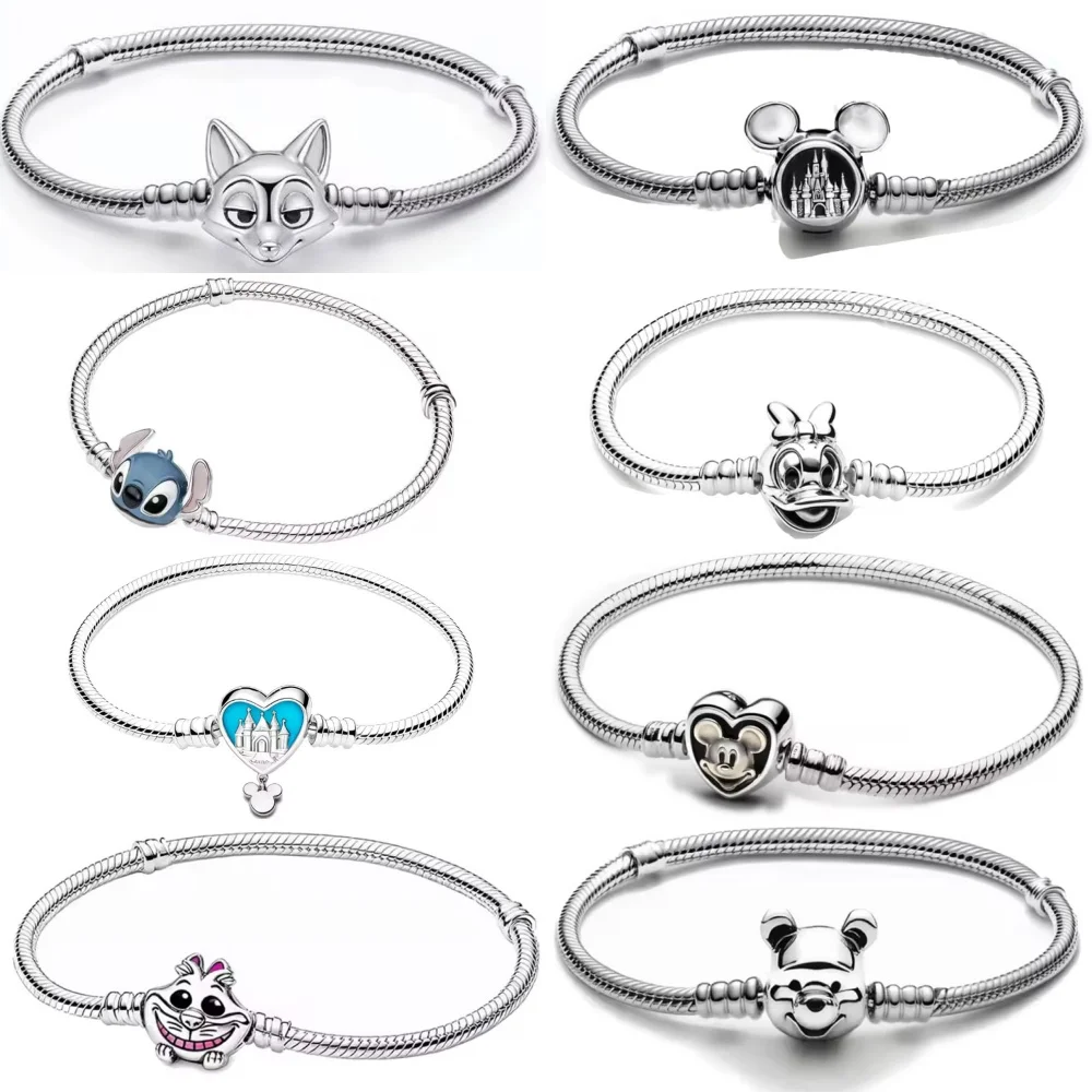 

Classics cute Heart-shaped animals Buckle Clip Bracelet Fit Original Serpentine Bracelets Bead Pendant Charm Jewelry Accessories