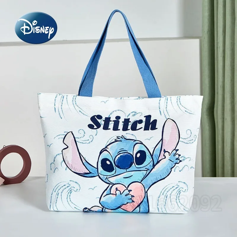 Disney New Women's Handbag Luxury Brand Women's Shoulder Bag Cartoon Cute Women's Bag Fashion Large Capacity Canvas Storage Bag