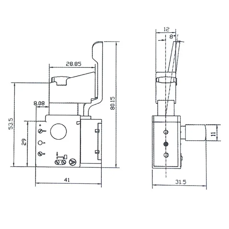 FA2-6/1BEK Electric Drill Speed Control Trigger Button Power Speed Control Push Button Electric Drill Hammer Dropship