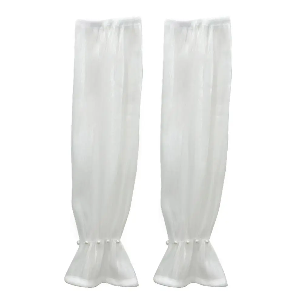 Mangas de seda de hielo de encaje, guantes transparentes con perlas, mangas protectoras solares de verano, mangas deportivas transpirables, mangas para brazos de conducción, pesca