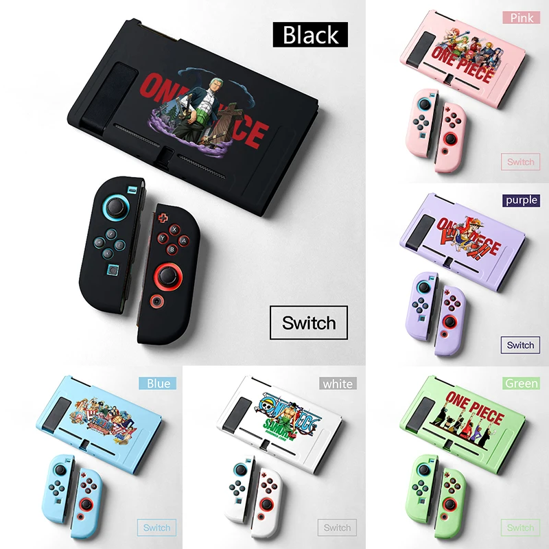 

One Piece Case for Nintendo Switch Joycon Anime Protection Cover Compatible with Switch NS Console Joy Con TPU Split Soft Shell