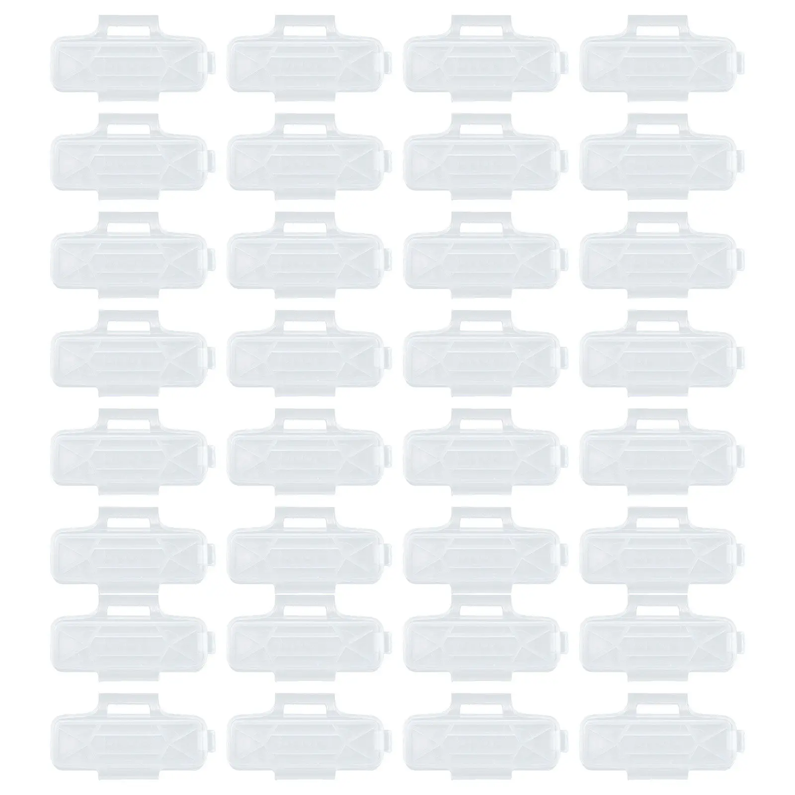 

100Pcs Cable Label Identification Box Transparent Cable Tag Frame Cover Wire Sign Name Holder Case Acid Resistant