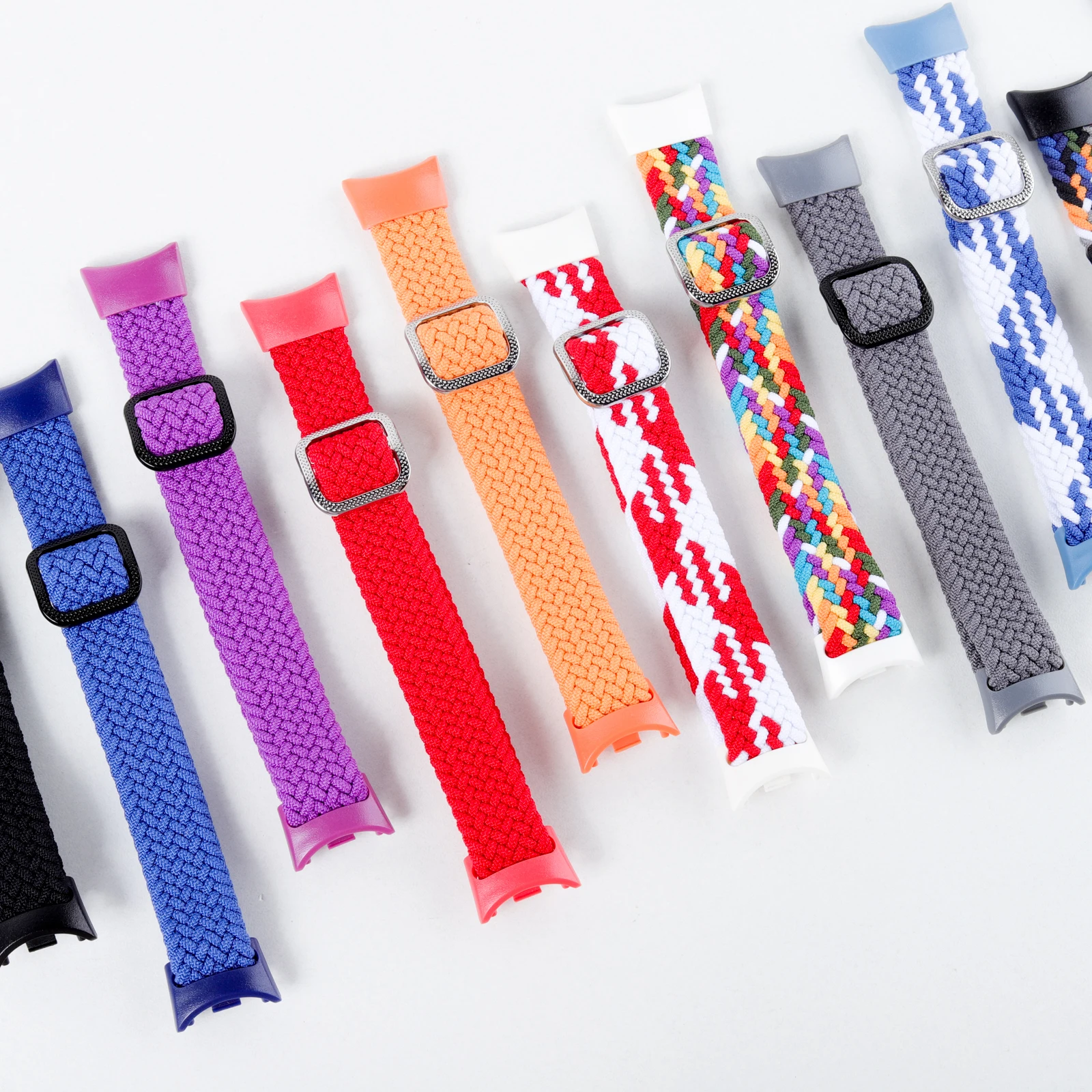 Braided Straps for Mi Band 11/10/9 Bracelet Elastic Adjustable Nylon Miband 4 5 Correas Wristband for Xiaomi Mi Band 4 3 5 6 7 8