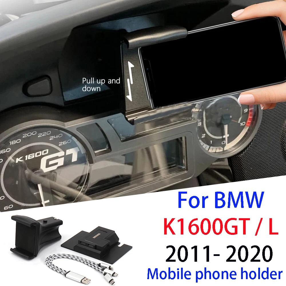 For BMW K1600GT K1600 GT K1600GTL K1600B 2011-2020 Motorcycle Phone Holder Stand Mobile Phone Holder GPS Mount Support Bracket