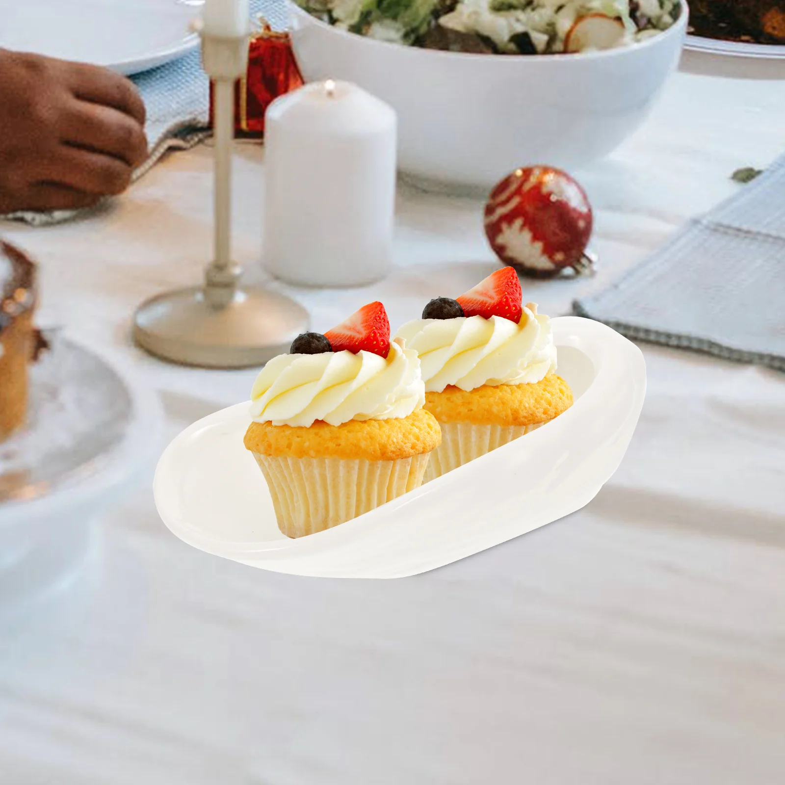 

Ceramic Molecular Cuisine Plate Oyster Shell Shape Food Plate Serving Tray for Dessert Birthday Party Ceramic Dish