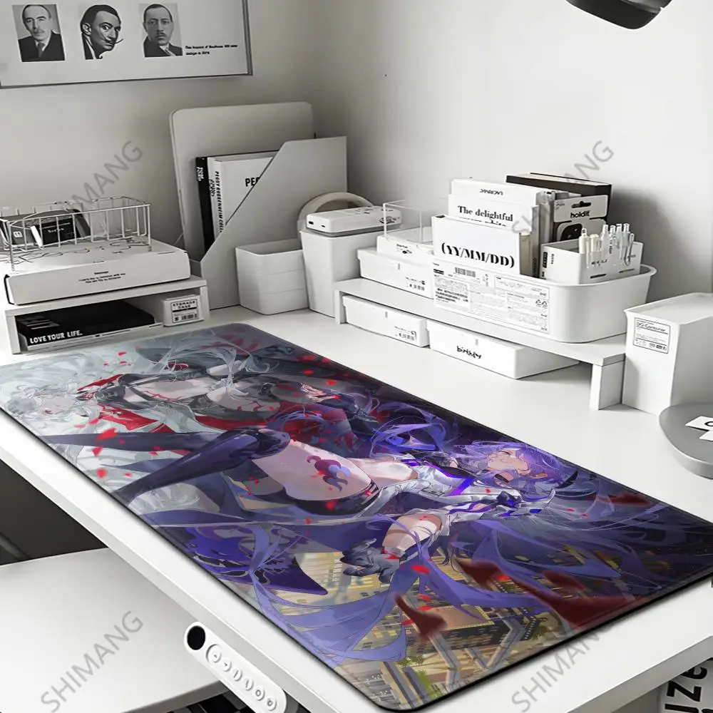 

Hot Cool Acheron Fashion Game Genshin Impact Mouse Pad Non-Slip kawaii Rubber Edge Office locking Game play mats for notebook PC