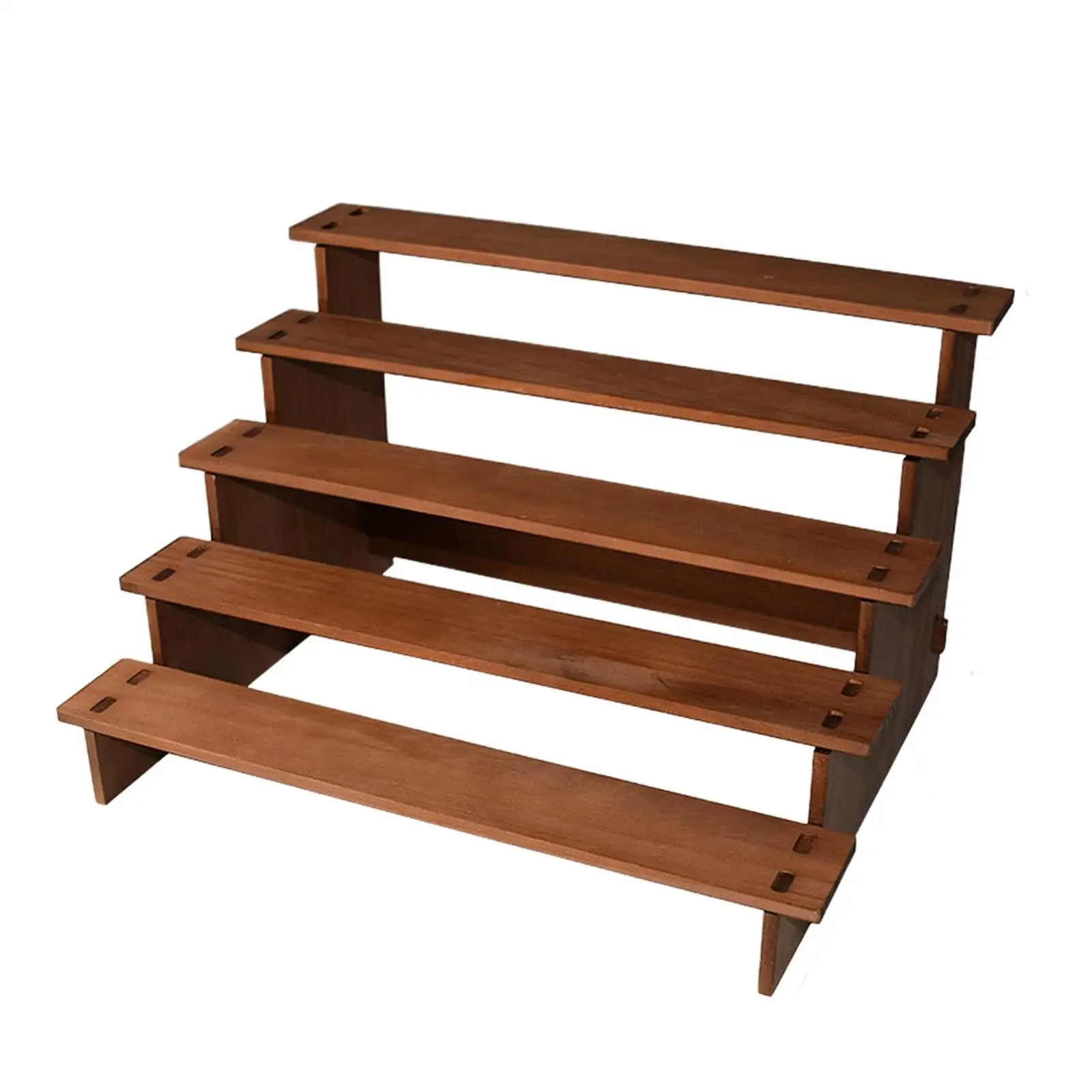 Solid Wood Countertop Display Stand Spice Rack Elegant Exhibition Shelf for Home Decor