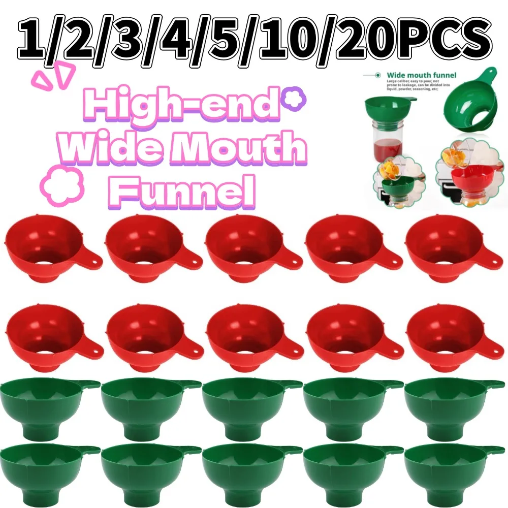  High-end Wide Mouth Funnel Plastic Popular Salad Dressing Liquid Wide Tools Gadgets Mouth Hopper Funnel Kitchen Canning Filter